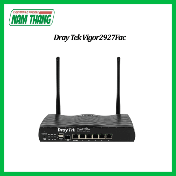 Vigor2927Fac High Througput Enterprise Dual Wan Load Balancing VPN WiFi Fiber Router - Router quang VPN Wan kép chuyên nghiệp cho Doanh Nghiệp / Nhà Hàng / Khách Sạn chịu tải 150 user- Hỗ trợ WiFi Marketing