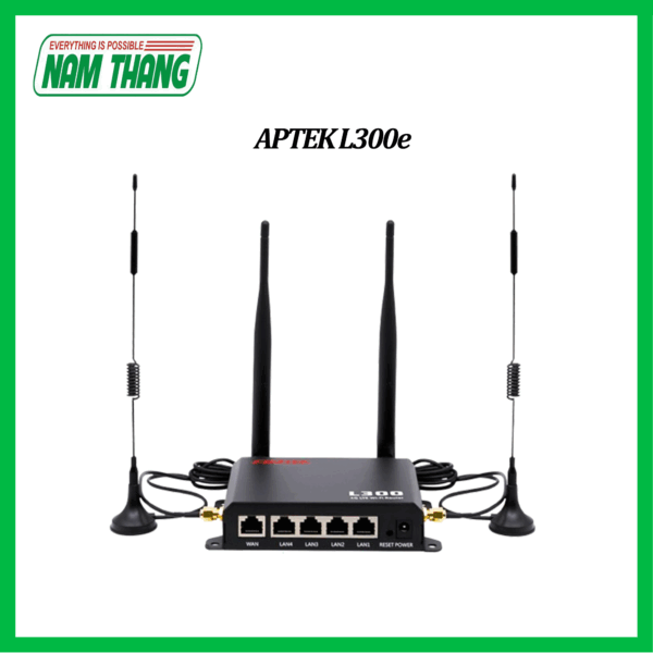 APTEK L300 - Router 4G/LTE bán công nghiệp, WiFi chuẩn N 300Mbps - chuyên dụng cho xe khách, hệ thống camera