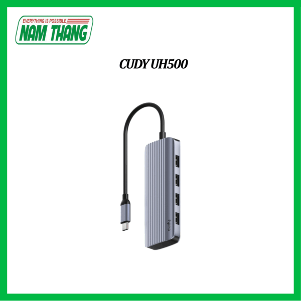 CUDY UH500 - 6-IN-1 USB-C Hub 4K HDMI  - Bộ chia USB Type C sang 1 cổng HDMI và 5 cổng USB-A