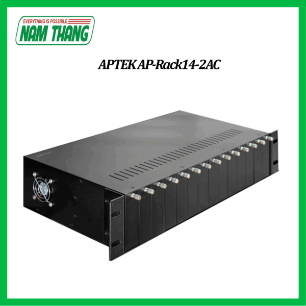 APTEK AP-Rack14-2AC - Khung nguồn tổng tập trung cho Media Converter
