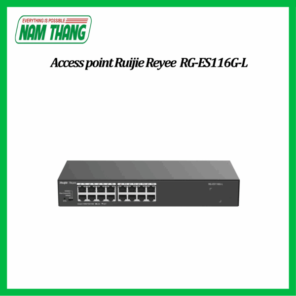 Switch 16 cổng 10/100/1000 BASE-T Ruijje Reyee RG-ES116G-L