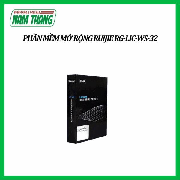 Phần mềm mở rộng Ruijie RG-LIC-WS-32 32 Aps quản lý và 64 Wall AP, dùng cho Ruijie WS series