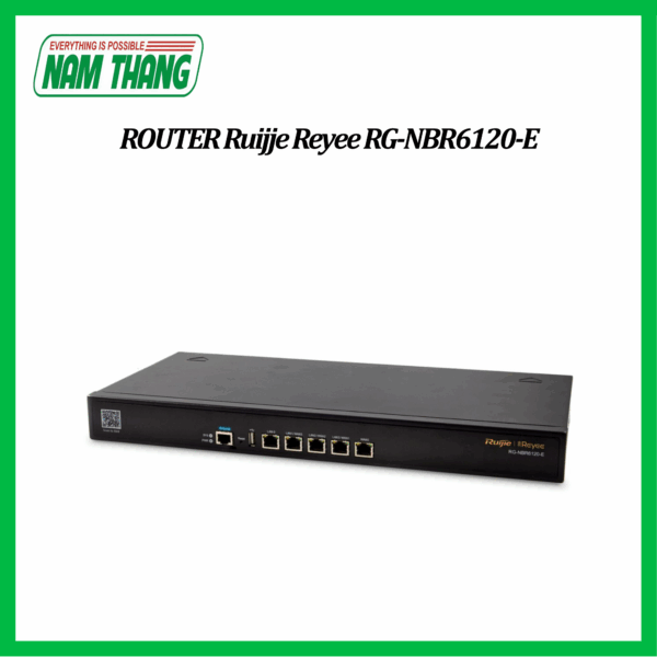 Thiết bị định tuyến Router (Gateway) Ruijie RG-NBR6120-E băng thông 600Mbps, 5 cổng 10/100/1000 Base-T