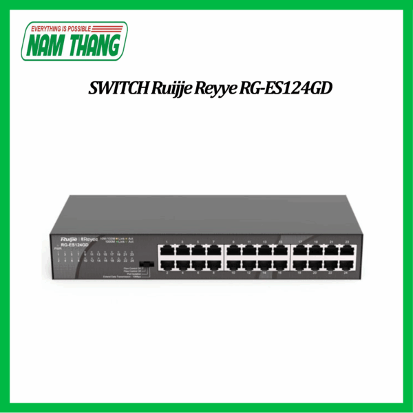 Switch 24 cổng 10/100/1000 BASE-T Ruijje Reyee RG-ES124GD